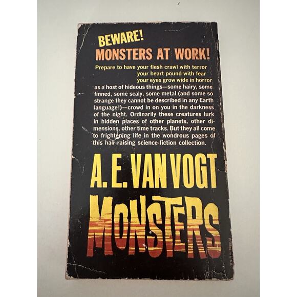 A.E. Van Vogt Monsters, Paperback Library 1st Ed 1965, Ackerman Introduction VTG - Picture 2 of 7